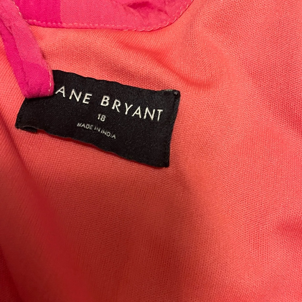 Lane Bryant Pink/Orange Dress, 18 - Picture 7 of 8